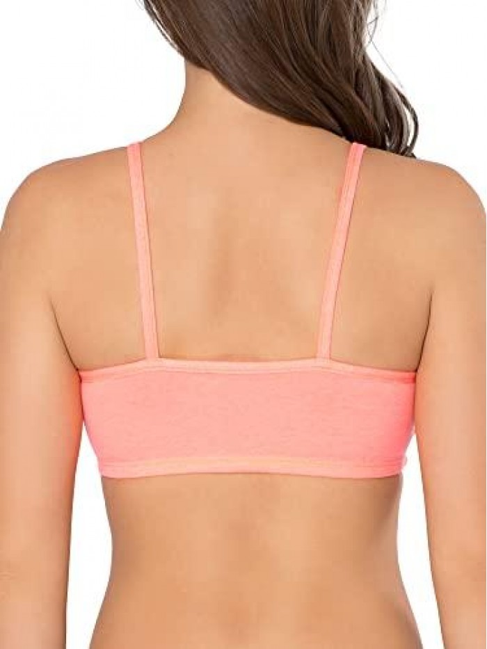 of the Loom Women's Spaghetti Strap Cotton Pullover Sports Bra 