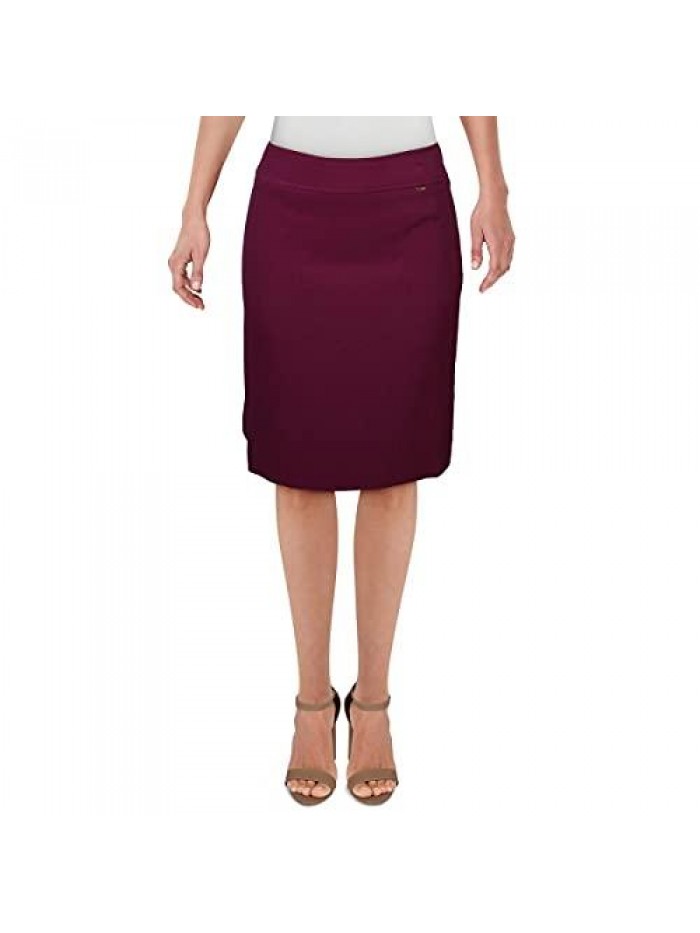 Women's Wide Waistband Double Back Vent Pencil Skirt  