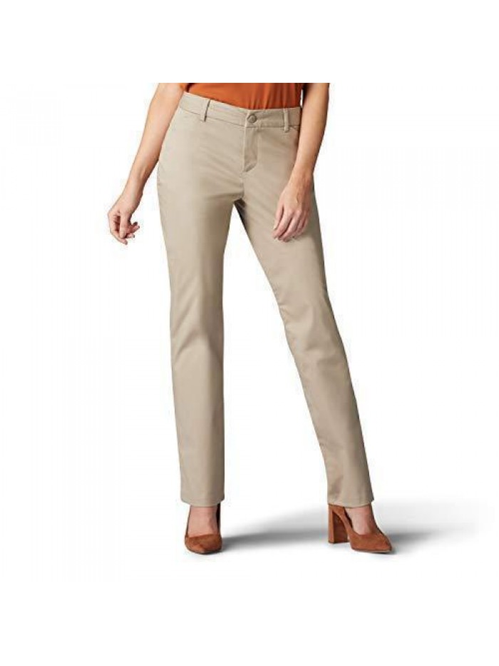 Women's Wrinkle Free Relaxed Fit Straight Leg Pant 