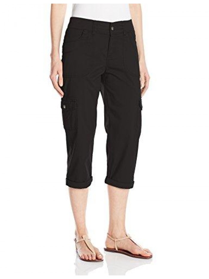 Women's Relaxed-Fit Austyn Knit-Waist Cargo Capri Pant 