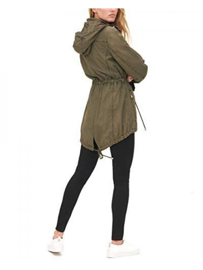 Women's Cotton Hooded Anorak Jacket (Standard & Plus Sizes) 