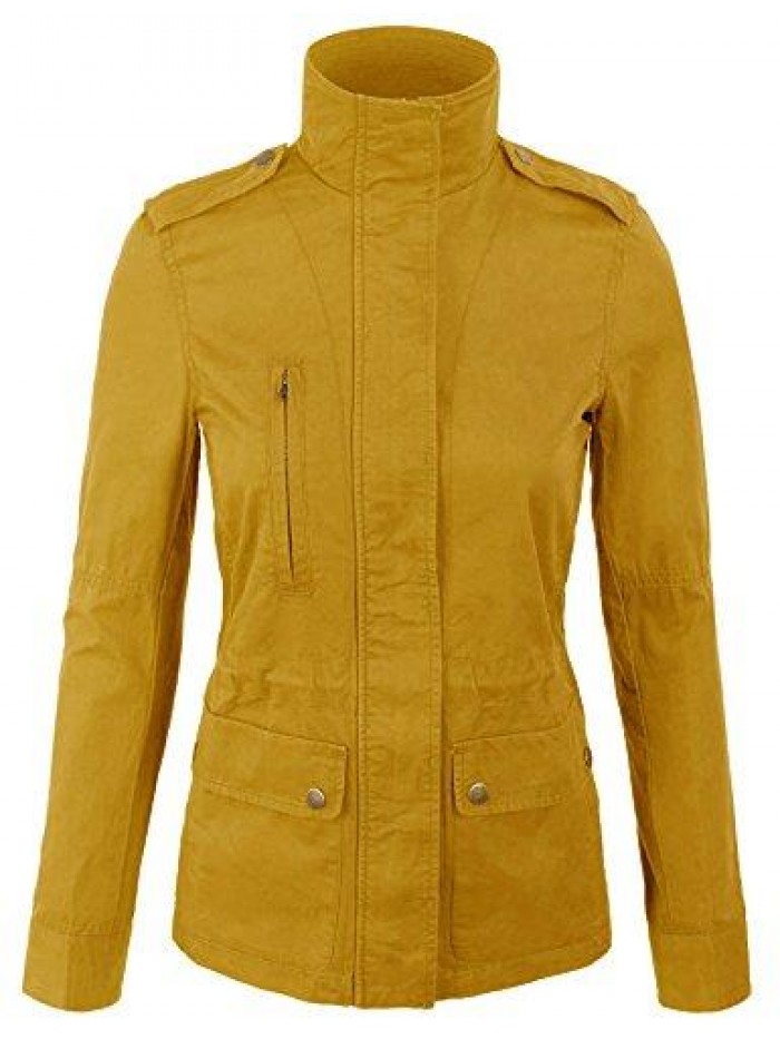 Womens Military Anorak Safari Jacket with Pockets 