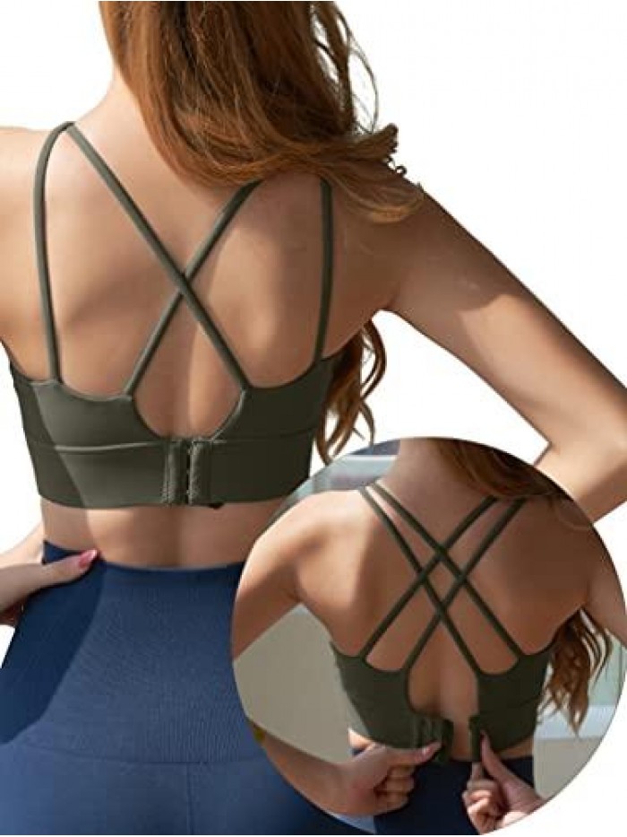 Women's Sexy Workout Criss Cross Solid Sleeveless Crop Tops 