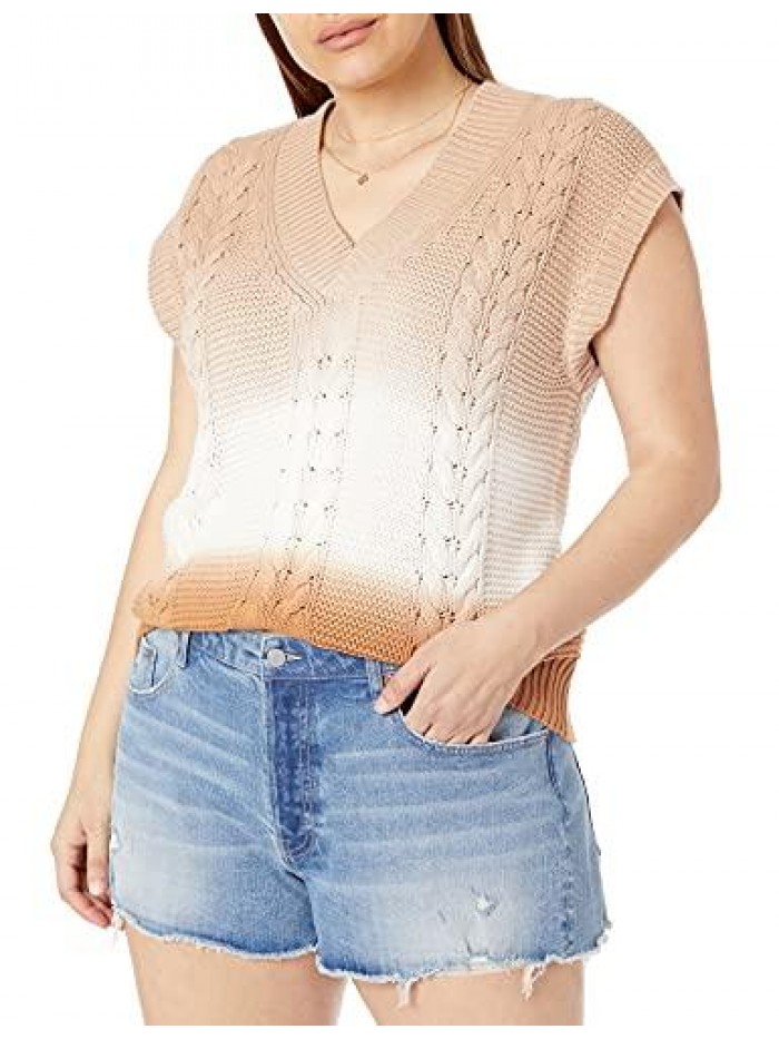 Drop Women's Camille Cable Sweater Vest 