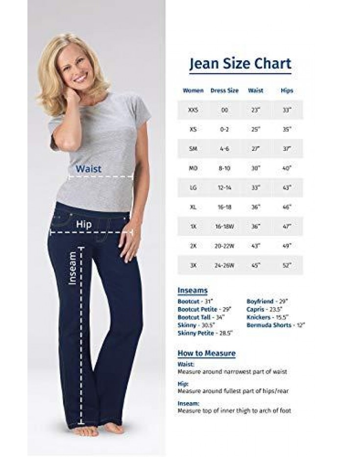 Bermuda Shorts for Women - Stretch Denim Capri Jeggings 