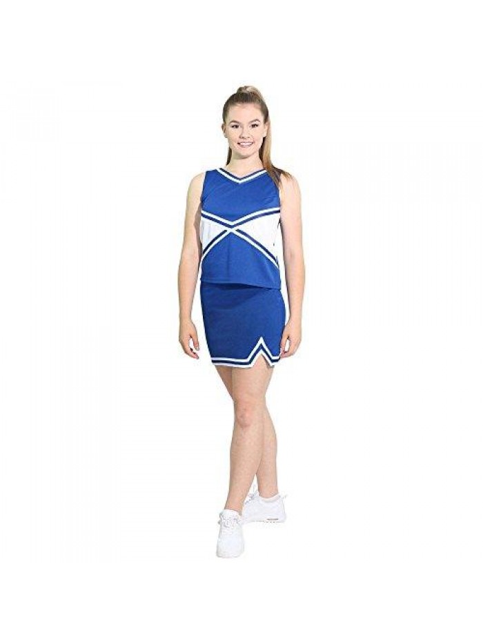 Womens Big Kid Double V A-Line Cheer Uniform Skirt 