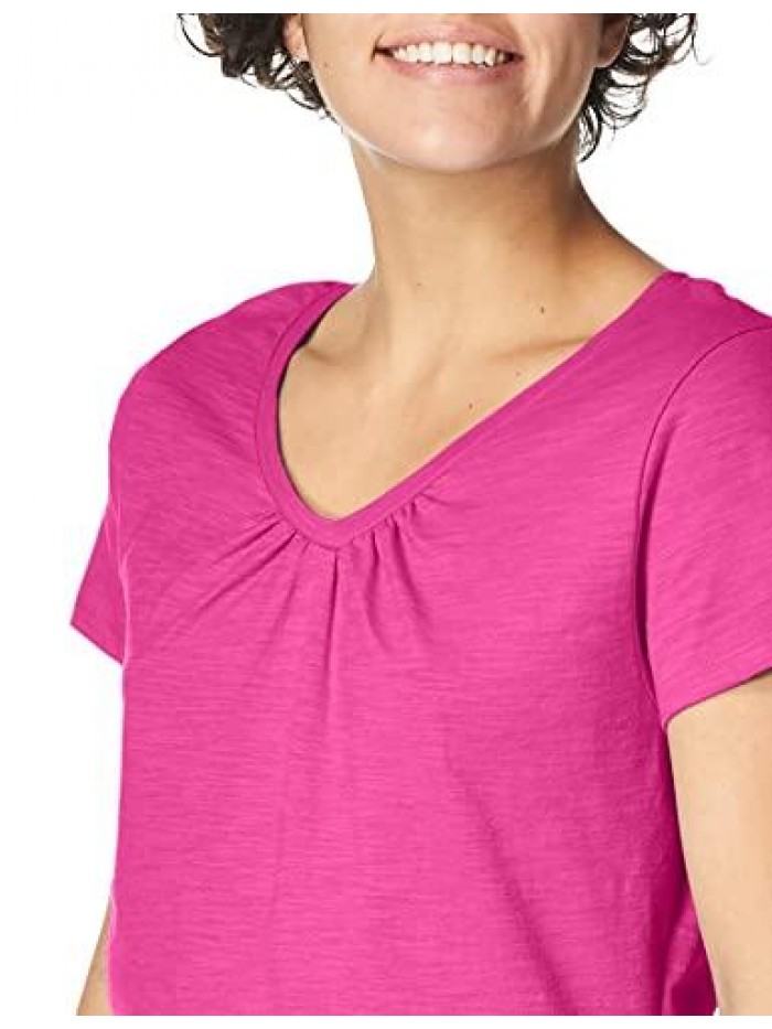 Women's Shirred V-Neck T-Shirt 