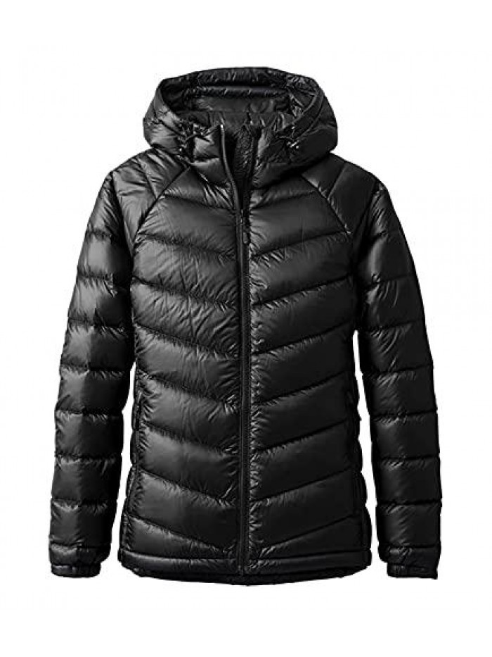 Hooded Down Jacket Light Weight Coat Winter Parka Puffer Jacket 