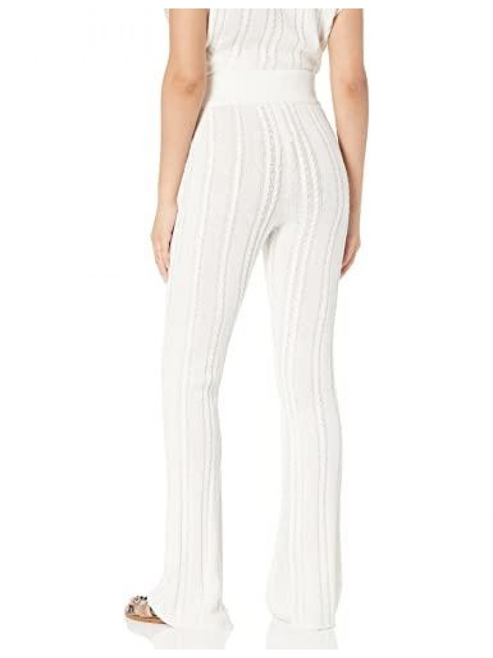 Drop Women's Frankie Fitted Pull-on Cable Flare Pant 