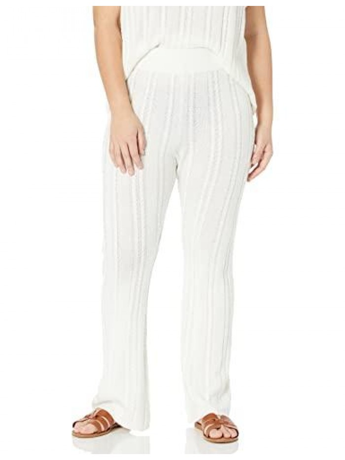 Drop Women's Frankie Fitted Pull-on Cable Flare Pant 