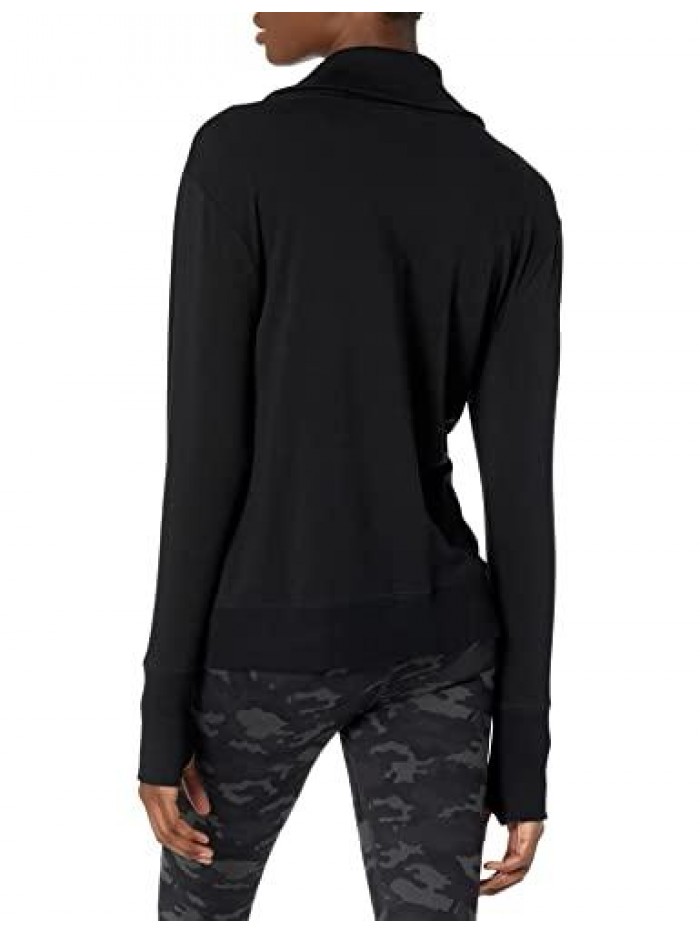 Women's Studio Terry Long-Sleeve Funnel-Neck Sweatshirt  