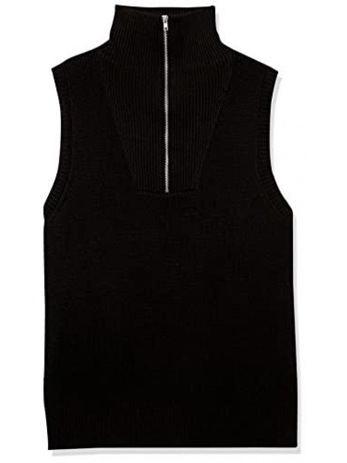 Drop Women's Tenley Sleeveless Half Zip Sweater 