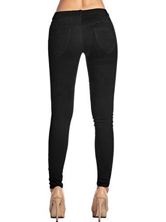 Women's Trendy Skinny 5 Pocket Stretch Uniform Pants 