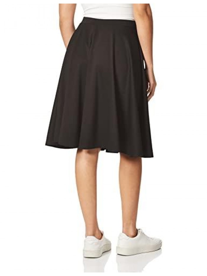 Vixen Women's Knee Length Full Skater Skirt 