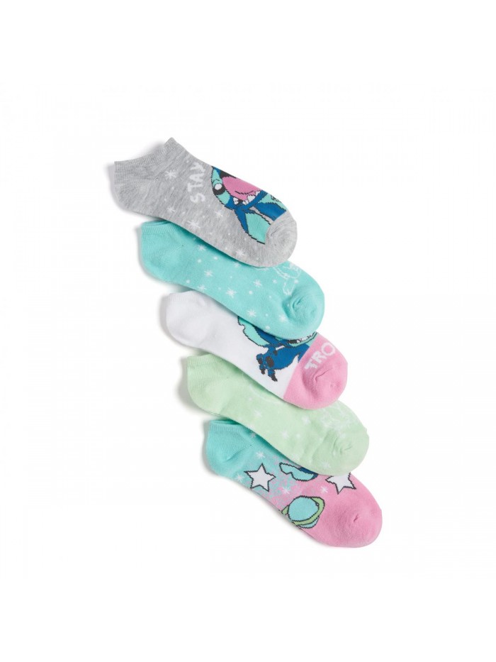 Lilo & Stitch Women's 5 Pack No Show Socks 