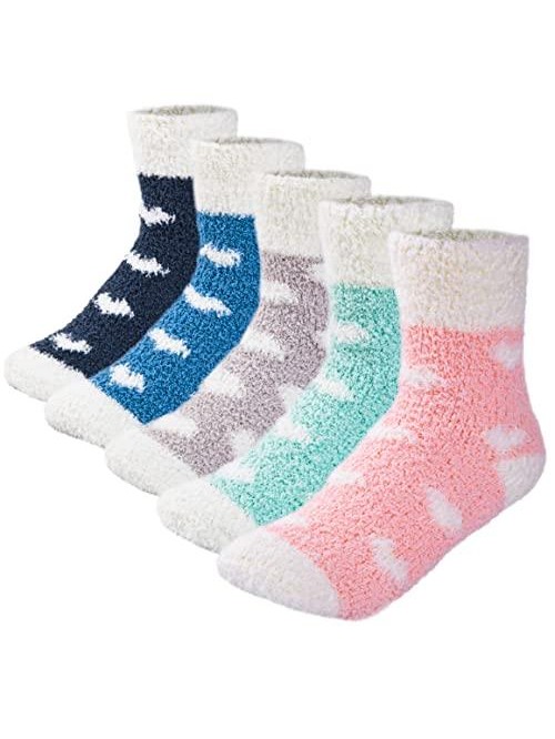 Pairs Fuzzy Socks for Women - Fuzzy Socks, Warm Fl...