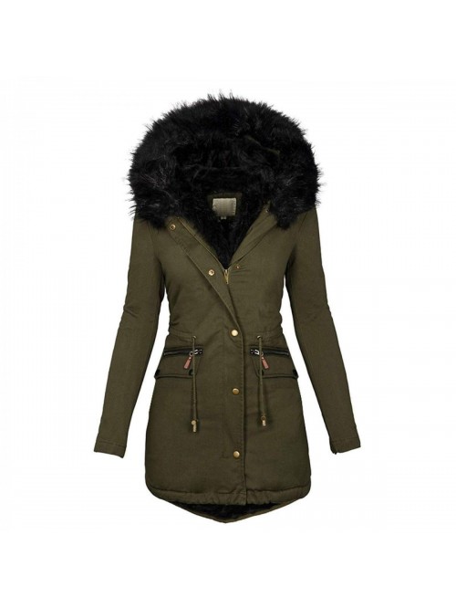 Warm Winter Coats for Women Thicken Padded Long Sl...