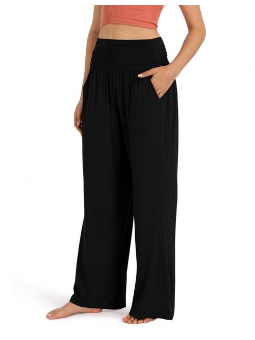 Women's Wide Leg Palazzo Lounge Pants with Pockets...