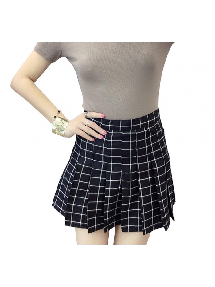 Sports High Waist with Underpants Tennis School Cheerleader Pleated Skirt 