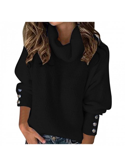 Sweaters for Women Turtleneck 2021 Casual Fall Kni...