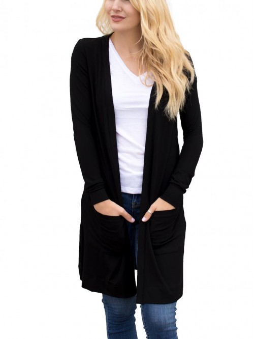 Teal Women’s Soft Long Sleeve Pocket Cardigan 