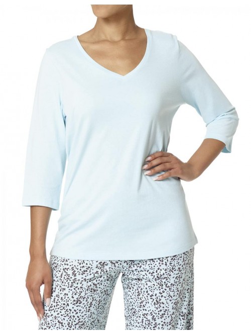 Women's 3/4 Sleeve V-Neck Sleep Tee 