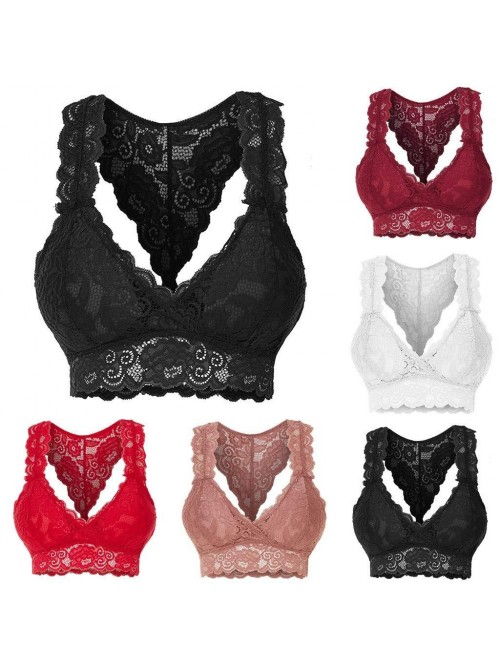 Women Plus Size Vest Crop Wire Free Bra Lingerie S...