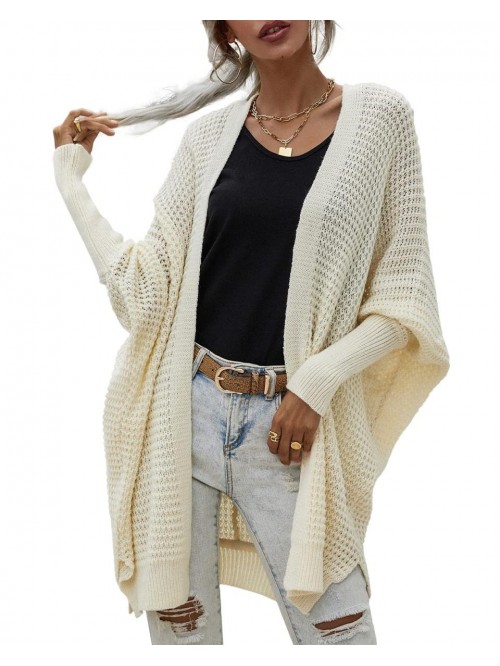 Womens Cardigan Sweaters Oversized Open Front Batw...