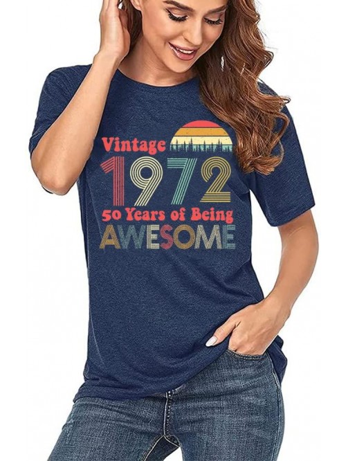 Birthday Gifts Women Vintage 1972 Shirts 50 Years ...