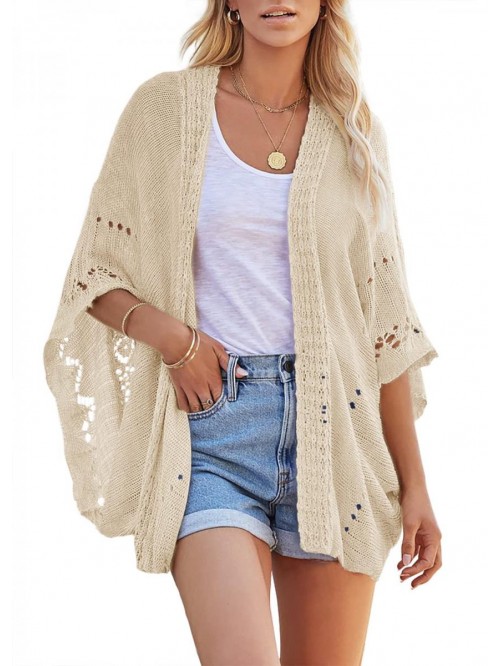 Crochet Cardigan Sweaters for Women Open Front Kim...