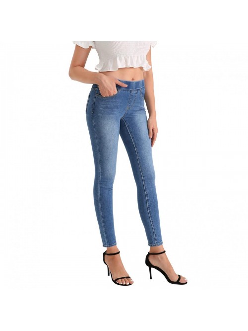 28'' Inseam Women's Petite Skinny Pull-on Ankle Je...