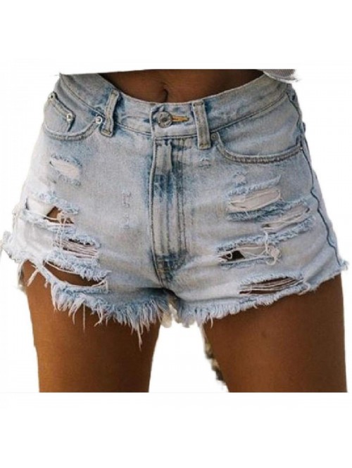 For Women Short Distressed Washed Ripped Short Jea...