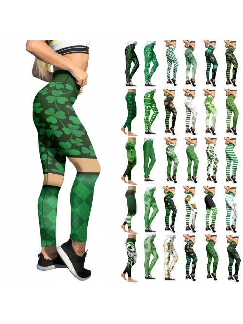 High Waisted Leggings St. Patrick's Day Yoga Pants...