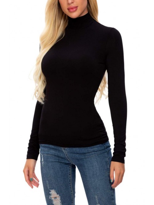 Long Sleeve Layering Turtleneck Shirt Lightweight ...