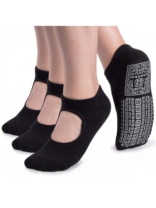 Slip Grip Yoga Socks for Women with Cushion for Pi...