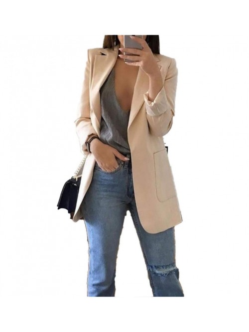 Womens Long Sleeve Casual Open Front Suit Jackets ...