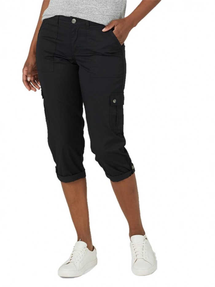 Women's Flex-to-go Mid-Rise Relaxed Fit Cargo Capri Pant 