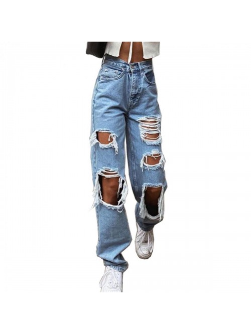 for Women High Waist Baggy Y2K Jeans Teen Girls Bu...