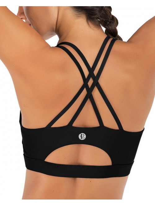 GIRL Strappy Sports Bra for Women, Sexy Crisscross...