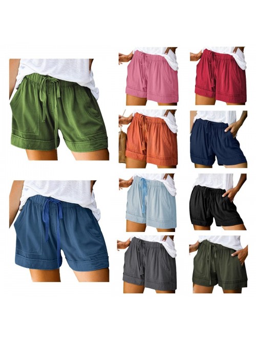 Shorts for Women Summer Casual Comfy Elastic Waist...