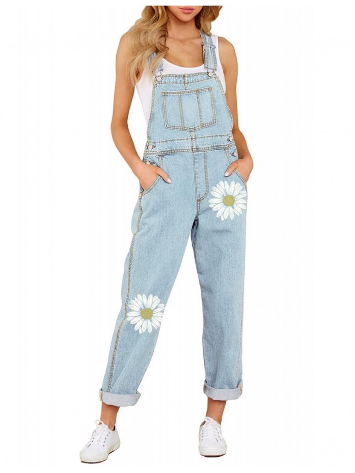 Women's Casual Stretch Adjustable Denim Bib Overalls Jeans Pants Jumpsuits 