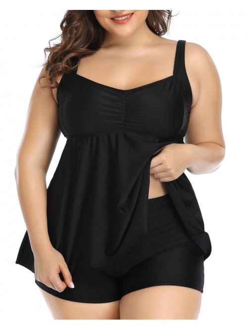 Eve Women Plus Size Tankini Swimsuits Flowy 2 Piec...