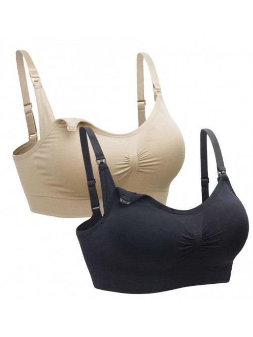 2PACK Nursing Bra Wireless Bra Women's Sleeping Ma...