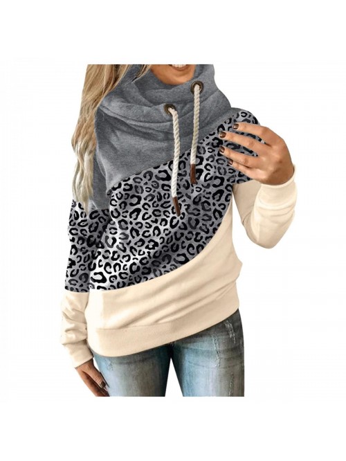 Block Sweatshirts for Women Athletic Womens Drawst...