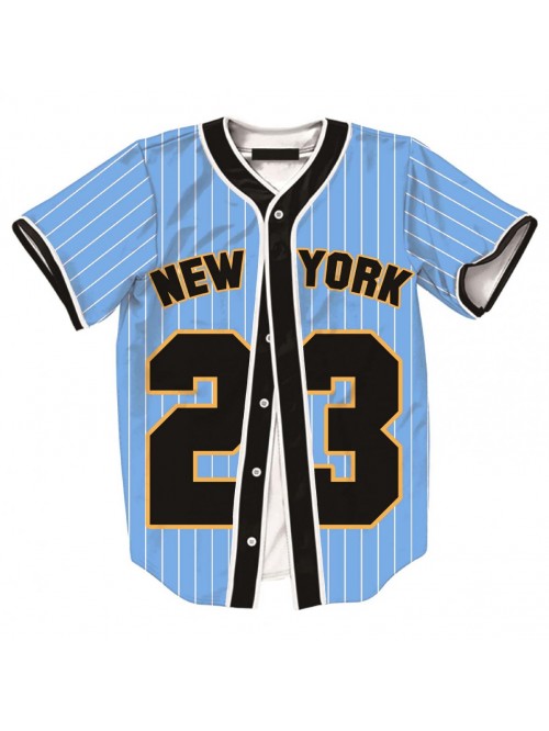 Jersey Classic New York 23 Stripes Design Printed ...